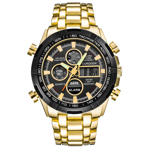 Gold Watch CURDDEN Chronograph Business Watch
